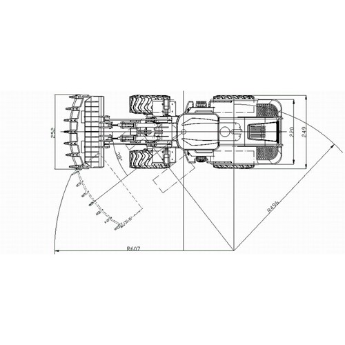 Remote hydraulic loader model 1:14 hydraulic forklift JDM-88