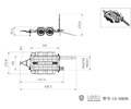 1/14 mô hình cơ khí thủy lực Bobcat vận chuyển xe kéo rơ moóc LESU
